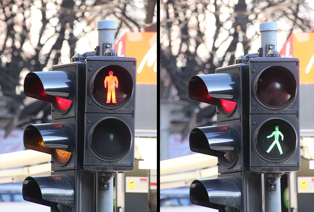 Don't walk and walk signals from Belgrade